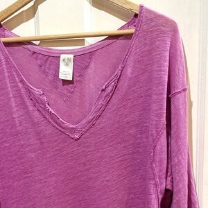 {Free People | We the Free} Purple V-Neck Top